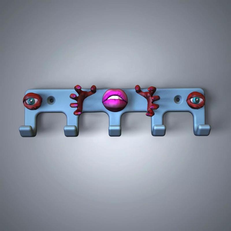 Key holder Hands mouth eyes and coat rack