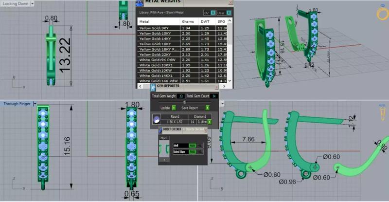 Earring Fittings - White Gold Lever-Back Clasp Diamonds gl0021