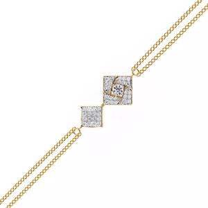 Unique Luxury gold Chain Diamond Bracelet