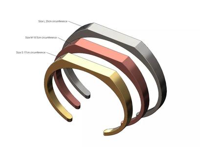 Signet platform engravable cuff bracelet