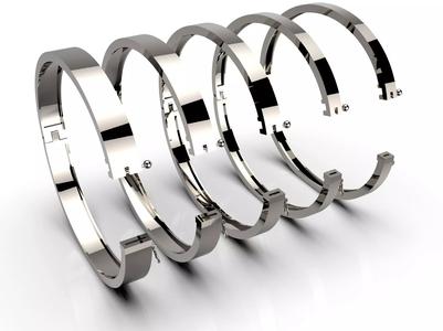 Hinge and lock bracelet