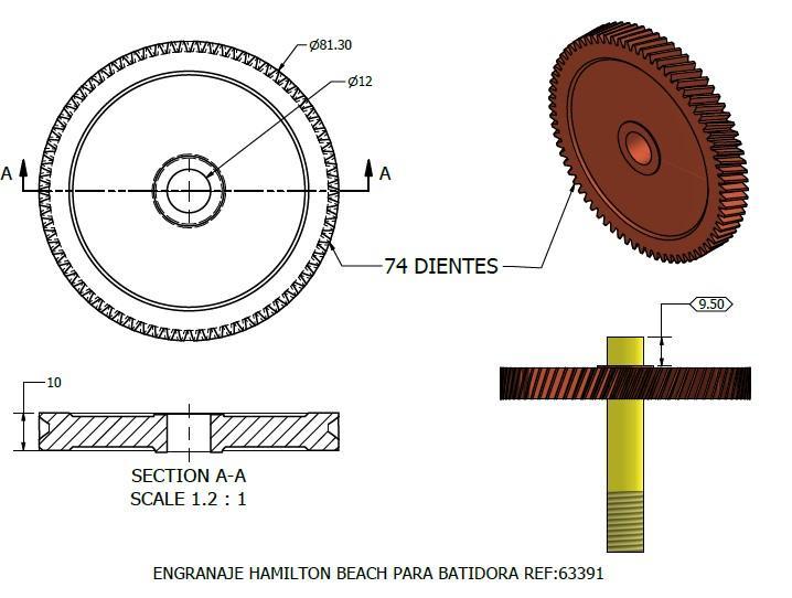 HAMILTON GEAR REF:63391