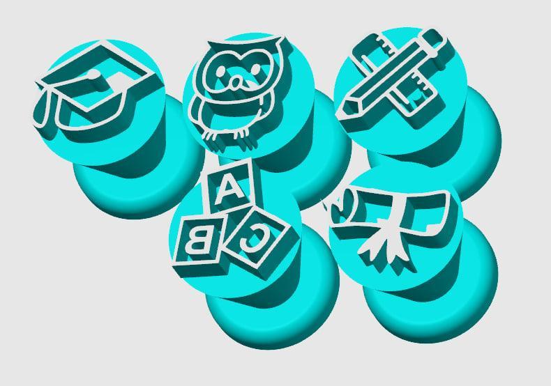 Markers Stamps for brigadeiros and sweets Teacher's Day