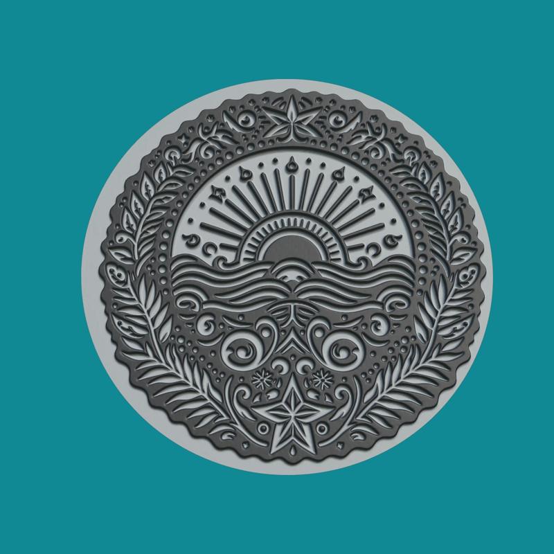 Ocean Medallion Ocean 3d Print Model