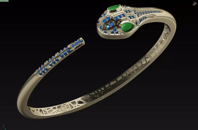 panther bracelet 3D print model