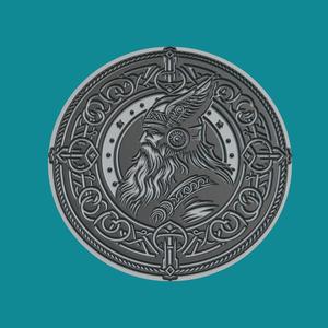 Odin Print Model Odin Medallion Odin Wall Decor