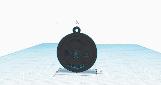 gym weight plate keyring