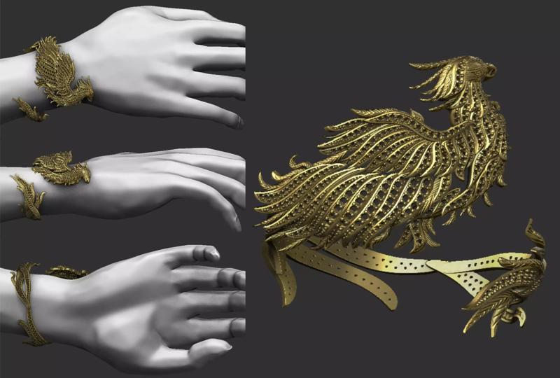 Phoenix Bracelet with brilhants gem