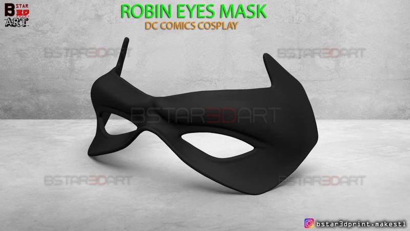 Robin Eyes Mask - DC comics Mask - Halloween Cosplay 3D print model