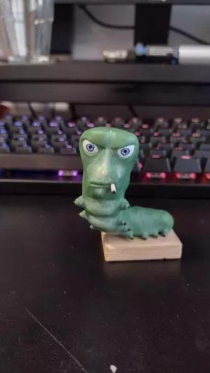 caterpillar with a cigarette