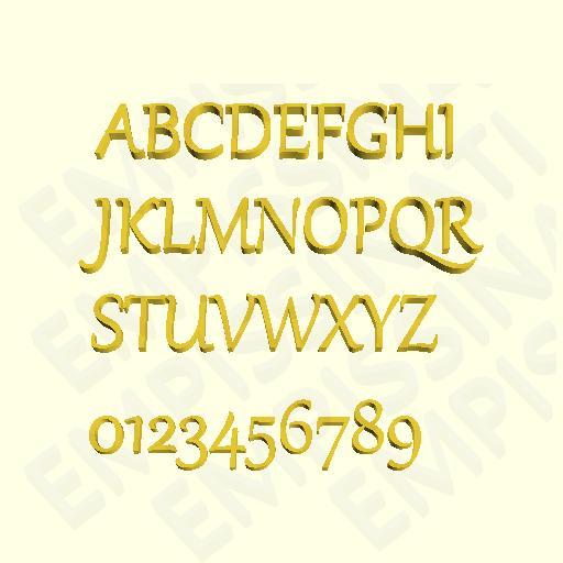 GABRIOLA - 3D LETTERS, NUMBERS AND SYMBOLS
