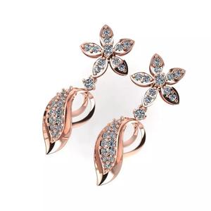 light Wight white gold diamond Earring-Nk-65ER