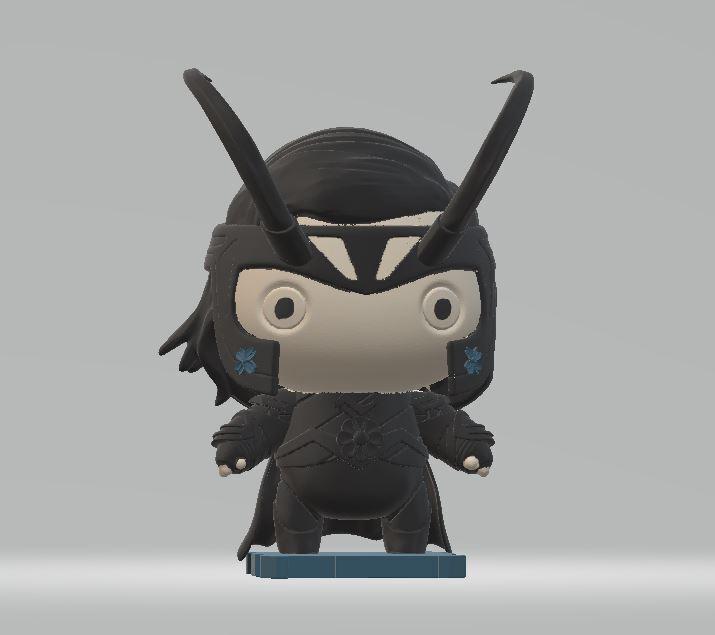 stylized warrior figure 3D printable model