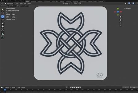 St. Mauro’s Cross Radiesthetic Chart – 3D Model