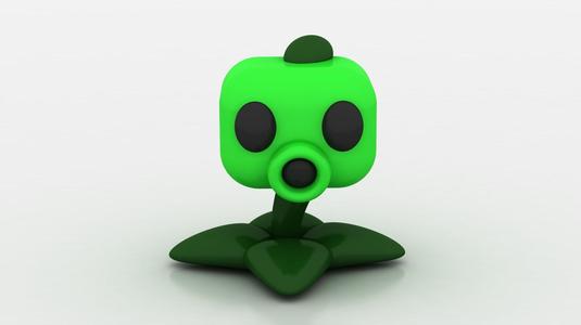 cartoon plant character 3d printable model