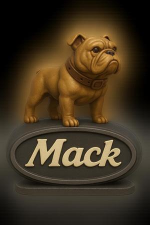 Bulldog Mack Truck STL - Classic Logo for 3D Printing