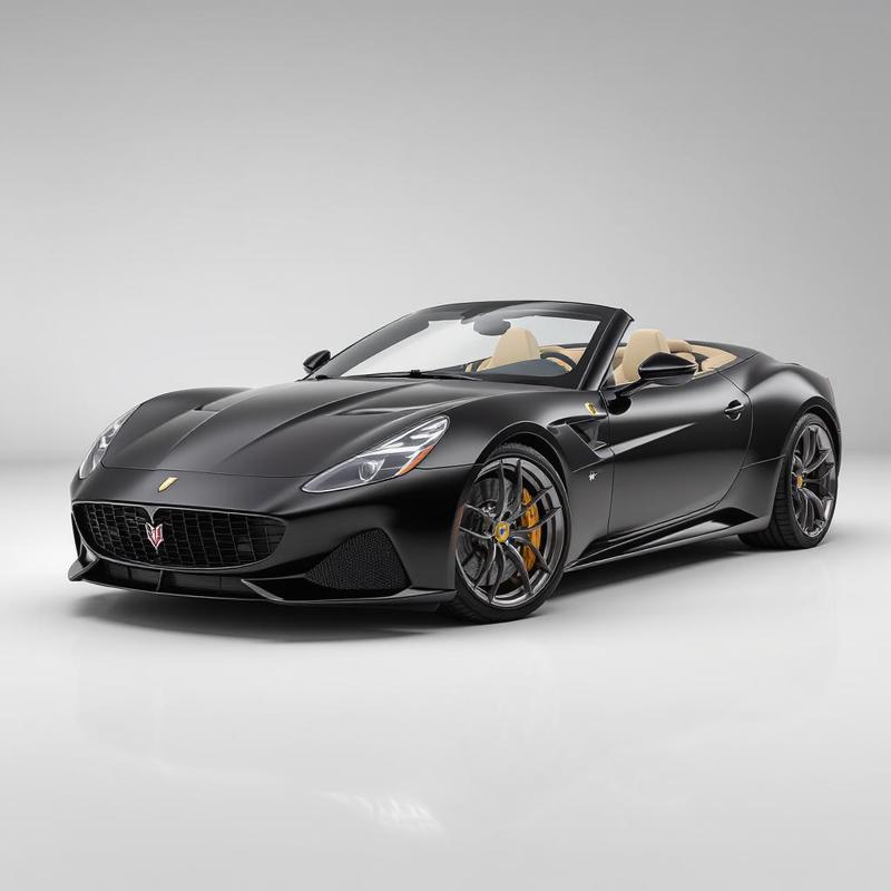 Modern Matte Black Luxury Convertible