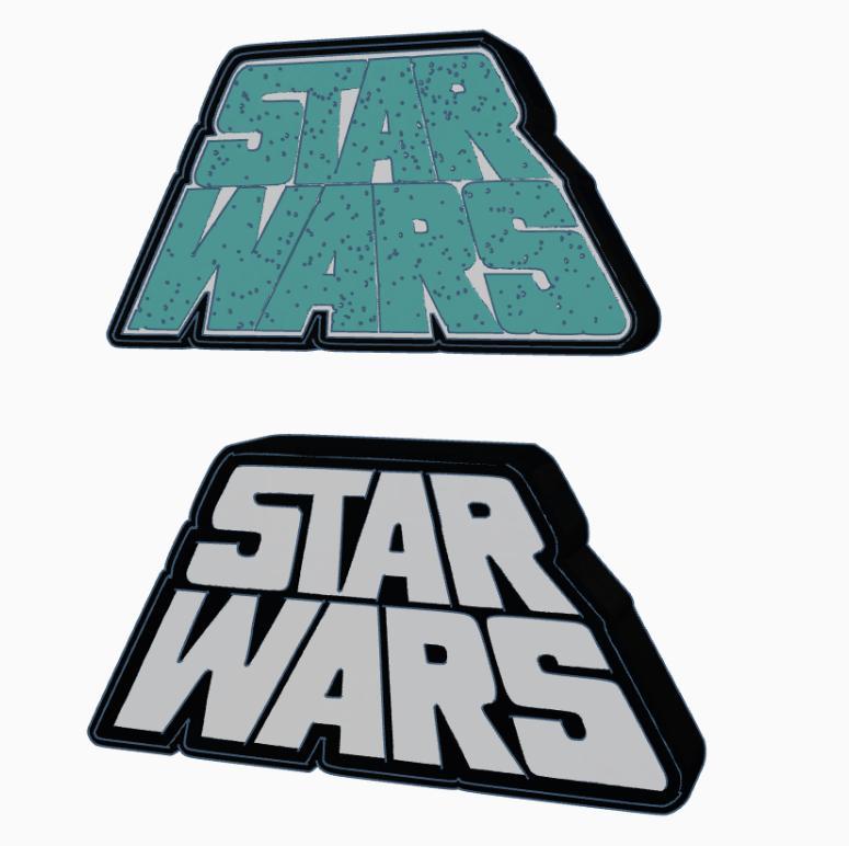 2x STAR WARS (Classic Logo) Lightbox - Two Covers - by MANIACMANCAVE3D