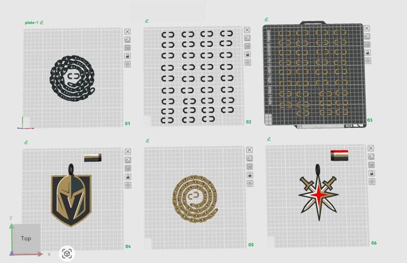 LAS VEGAS GOLDEN KNITE CHAINS AND LOGOS