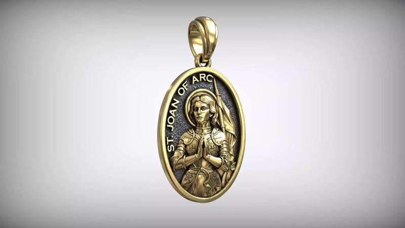 Saint Joan of Arc Christian Medal Jeanne d Arc Pendant