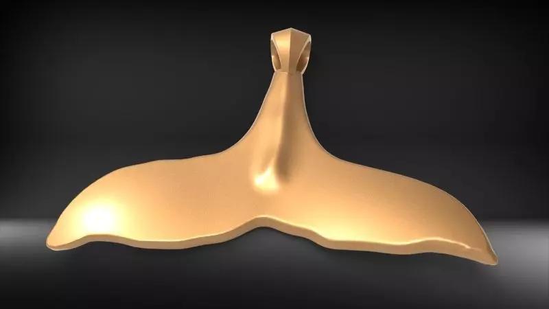 Dolphin Whale Tail Pendant Necklace Charm Jewelry