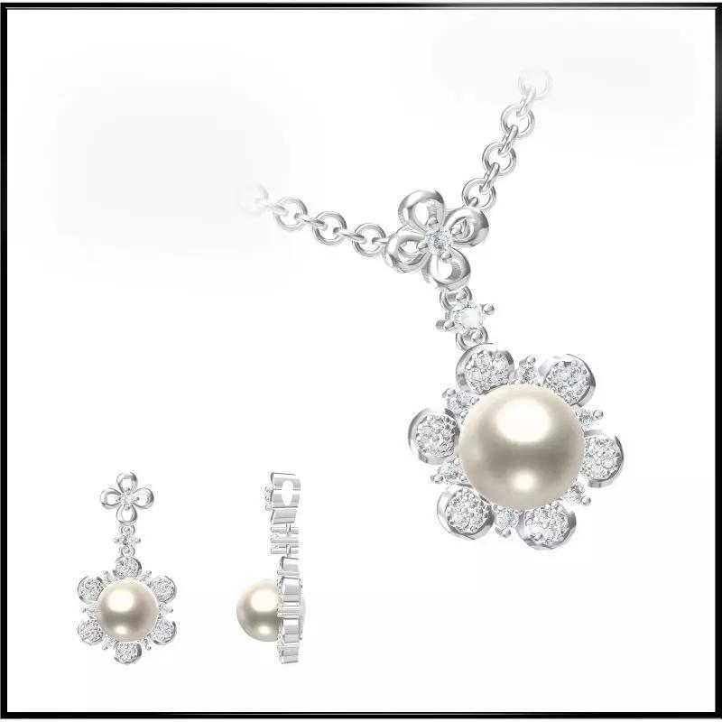 JCD Format Personalized diamond pearl pendant