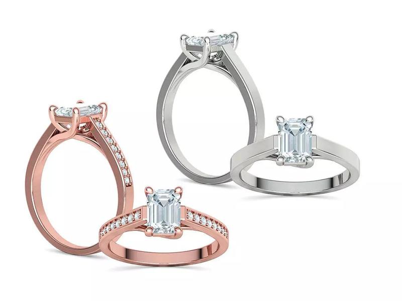 Trellis Engagement Ring 1 Carat Emerald Gem 2 RINGS COLLECTION