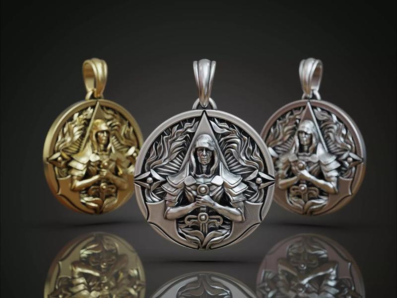 Gamer fan art pendant Assassin