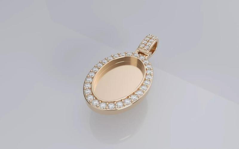 Oval Picture Pendant - 25mm