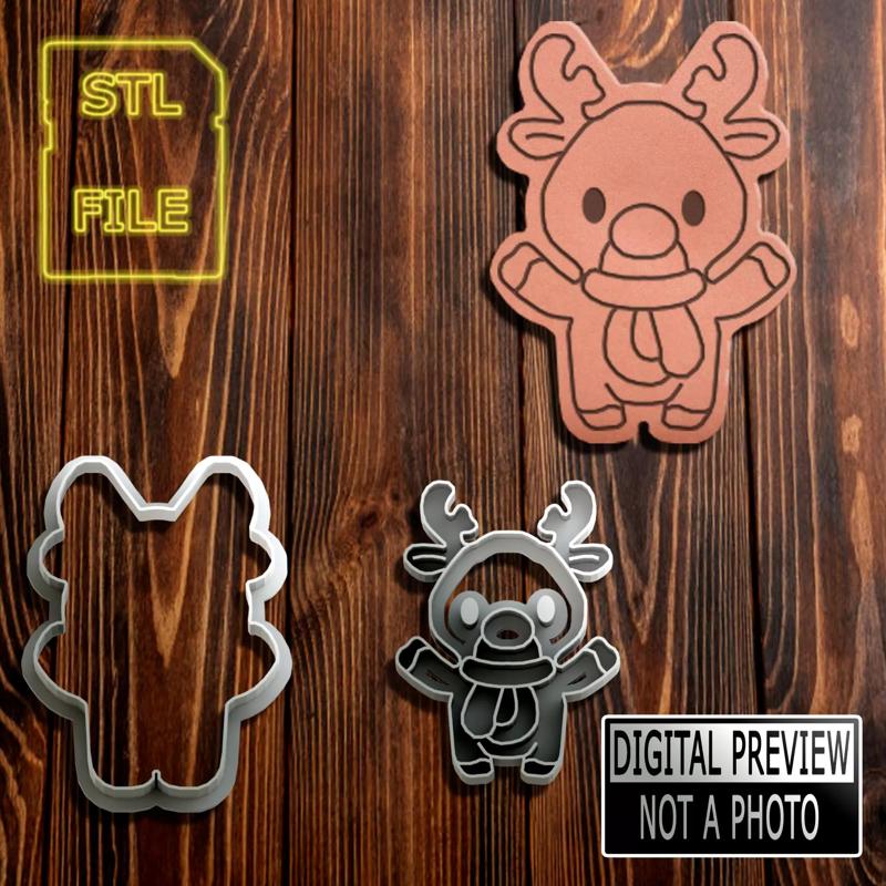 CHRISTMAS REINDEER COOKIE CUTTER - CHRISTMAS THEME