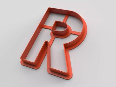 Cookie cutter - English alphabet - Letter R