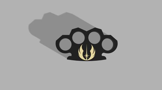 Jedi Order Brass Knuckles - Carved Emblem