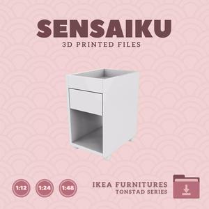 TONSTAD Drawer Unit on Casters for Dollhouse - IKEA - 3D Print