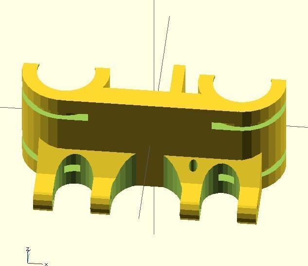 Enlarged Rostock Carriage V1.0 for 12mm smooth rod & KB-12-WW bearings