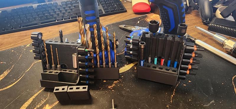 Wireless Drill Interchangeable Bit Storage Caddy