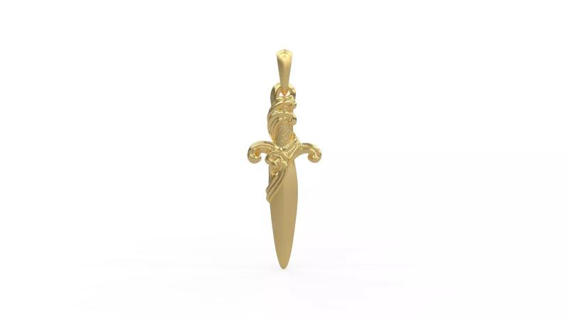 David Yurman Waves Dagger Amulet