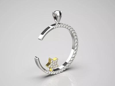 moon star jewelry pendant jp0050