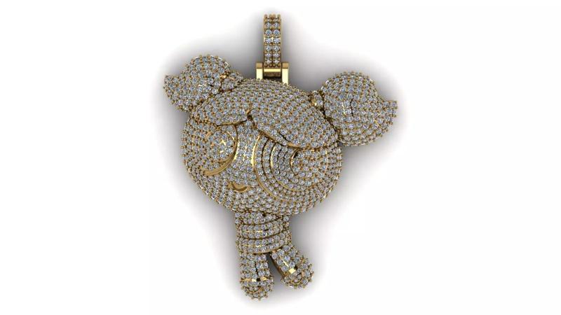 PowerPuff Girl 3 With Diamond Iced Out 2 Inches 3D print model