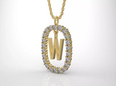 Pendant Letter W