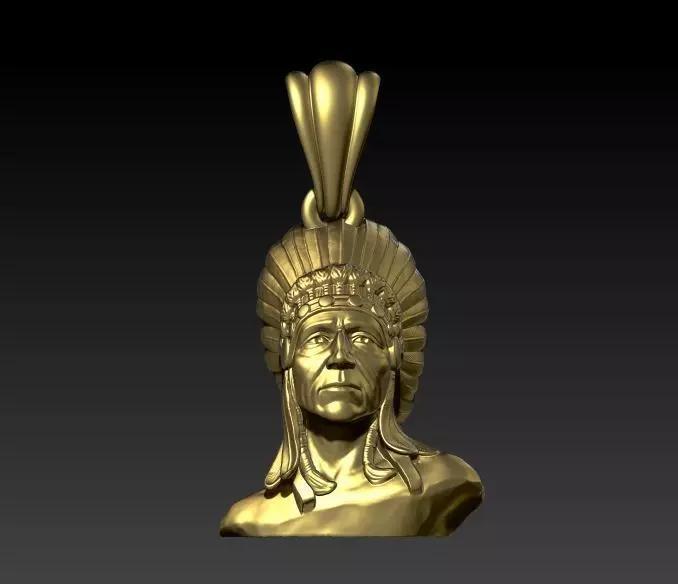 RED INDIAN PENDENT NECKLACE JEWELRY