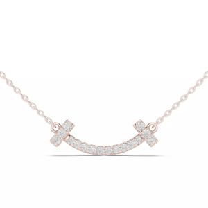 Round Diamond Smiley Pendant Woman Necklace 3dm STL Video
