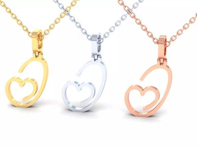 J  VALENTINE PENDANT  HANDMADE FONT