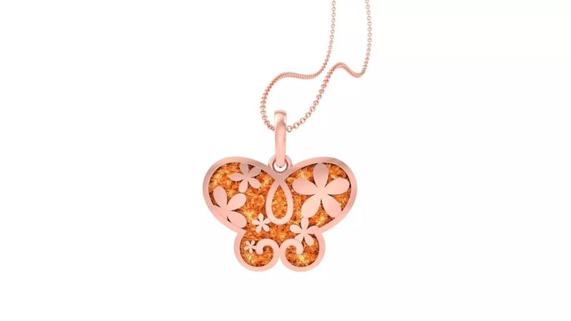 Butterfly Light Weight Kids Pendant Necklace Charms 3dm stl obj