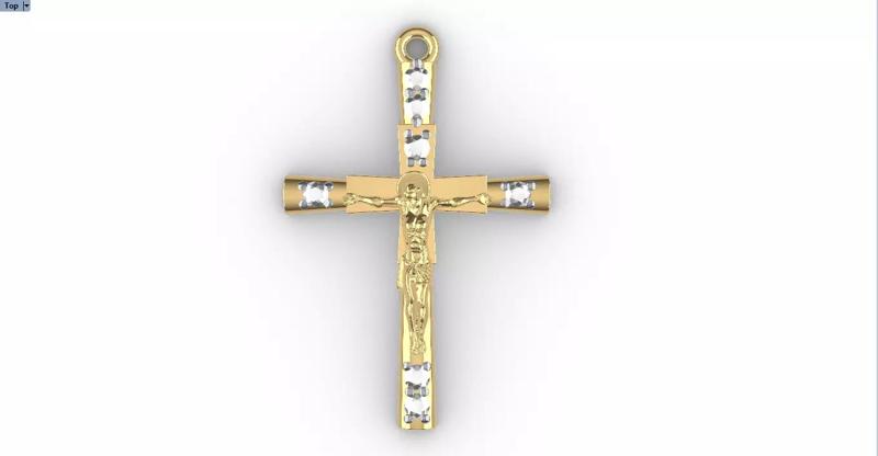 JESUS CROSS DIAMOND PENDANT