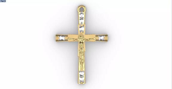 JESUS CROSS DIAMOND PENDANT