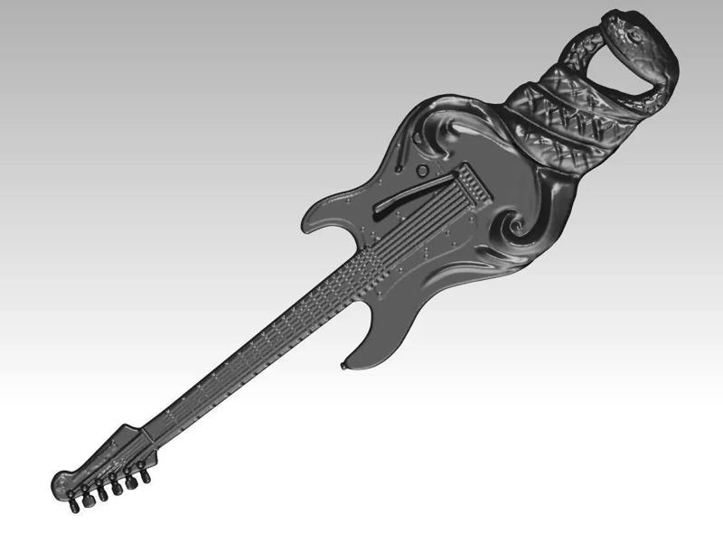 Highdetailed Guitar Snake Cobra Pendant