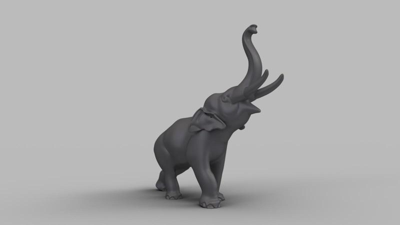 Elephant Statue 3D Model