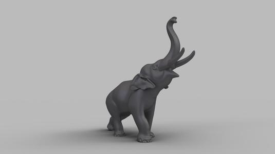 Elephant Statue 3D Model
