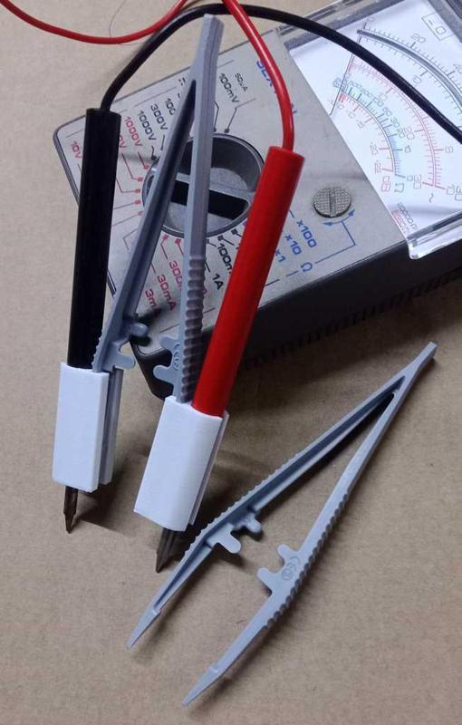 Multimeter Probe Medical Tweezer Adapter; multimeter probe holder for medical tweezers