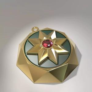 Geometric Star Pendant 3D Model  STL and 3DM Files